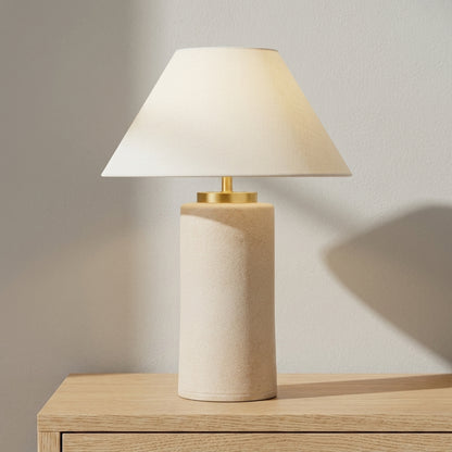 Acker 22.5-Inch Ceramic Table Lamp Glazed Terracotta