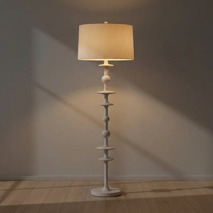 Jefferson Heights 62.5-Inch 1-Light Oak Floor Lamp Aged Brass