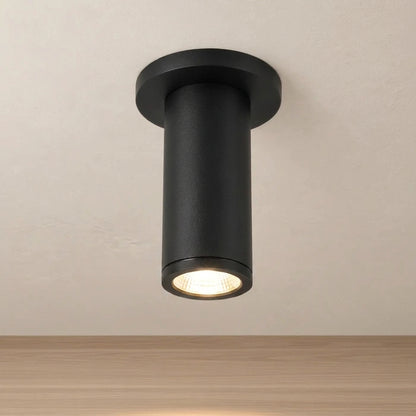 Nordic 6-Inch 8W Outdoor LED Cylinder Ceiling Mount Black by Kuzco Lighting