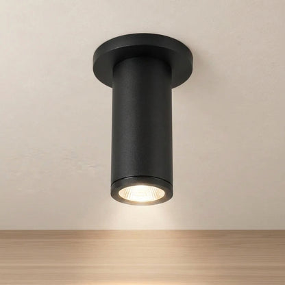 Nordic 6-Inch 8W Outdoor LED Cylinder Ceiling Mount Black by Kuzco Lighting