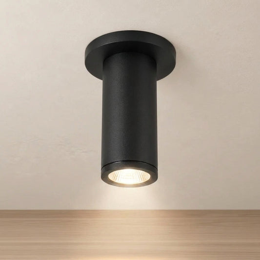 Nordic 6-Inch 8W Outdoor LED Cylinder Ceiling Mount Black by Kuzco Lighting