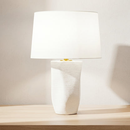 Zorin 23-Inch 1-Light Table Lamp Ceramic Rippling Snow Glaze